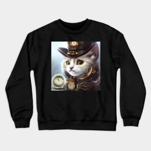 Cute little steampunk kitten Crewneck Sweatshirt